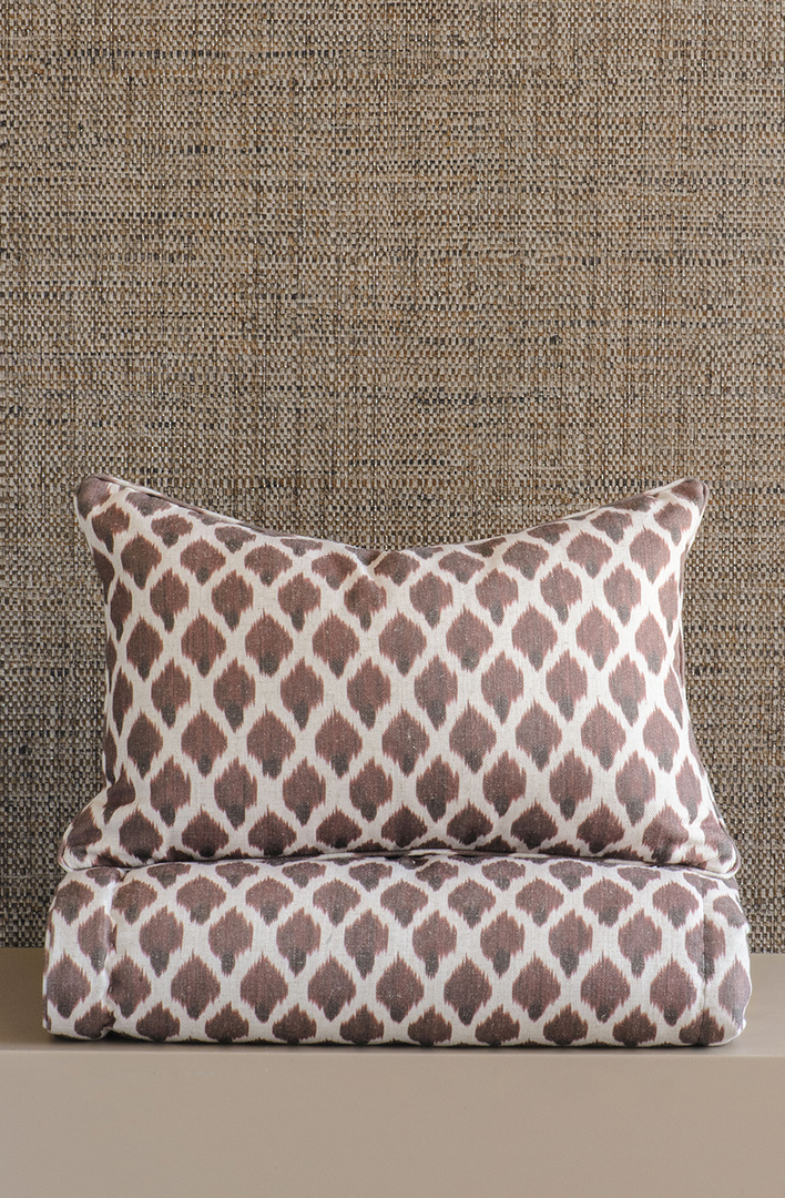 Bianca Lorenne Kasumi Rosewood/Cocoa Comforter | Luxury Linen Comforter NZ image 1
